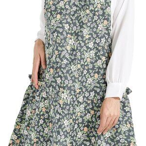 Cozy Adjustable Cross Back Aprons for Women with Pockets Cotton Linen Cooking Ki